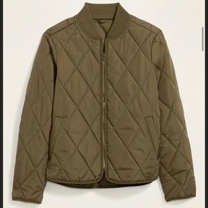 Diamond-Quilted Zip Jacket